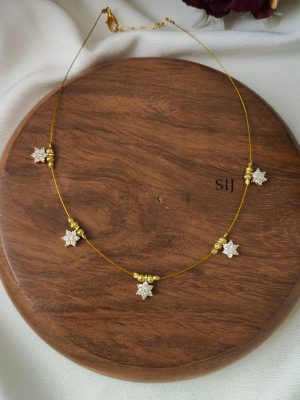 Imitation White AD Stones Invisible Necklace