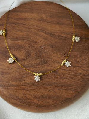Imitation White AD Stones Invisible Necklace