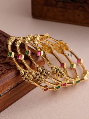 Lakshmi Multi Stone Nakshi Bangle - Set of 4
