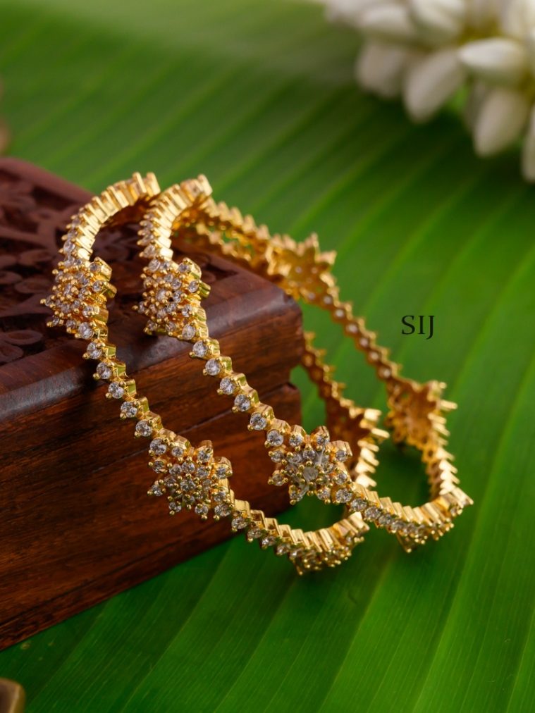 Artificial White Stone Bangles
