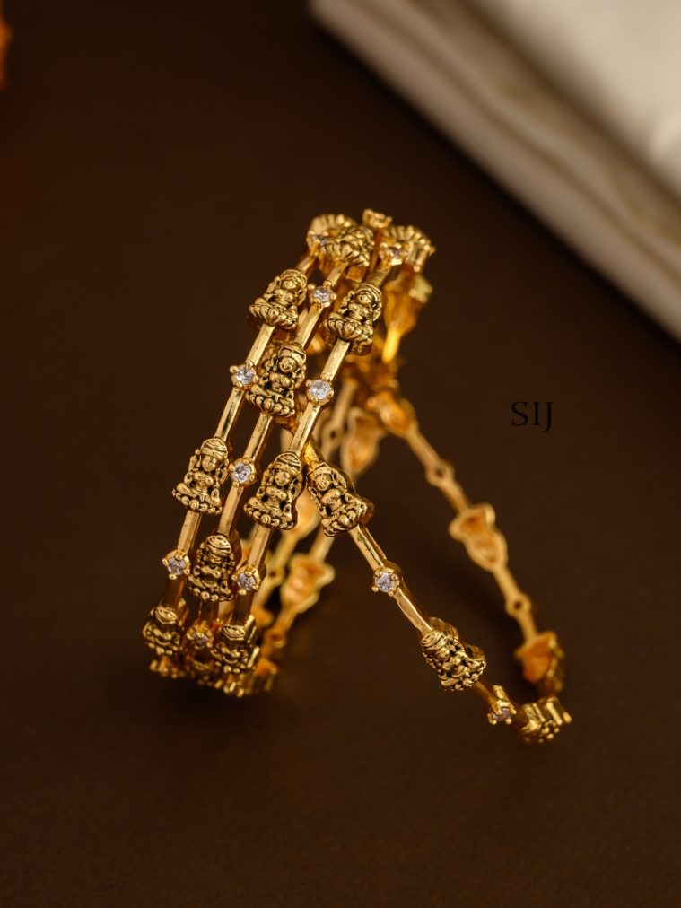 Antique Nakshi Lakshmi Bangle - Set of 4