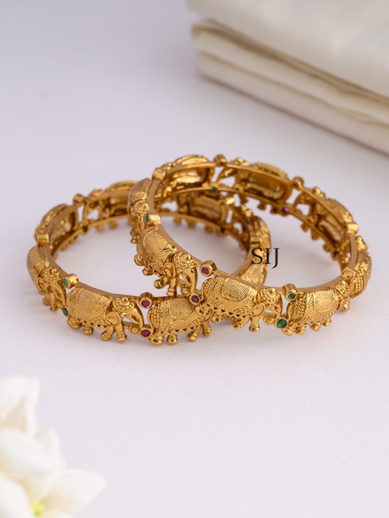 Matt Finish Elephant Bangles
