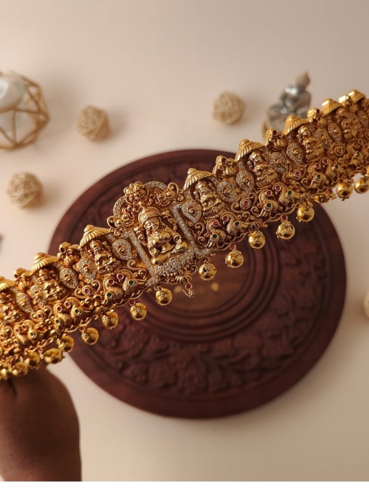 Traditional AD Stones Lakshmi Bridal Hip Belt