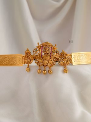 Gold Finish Lakshmi with Elephant Hip Belt