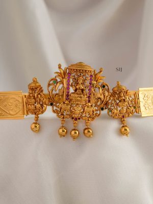 Gold Finish Lakshmi with Elephant Hip Belt