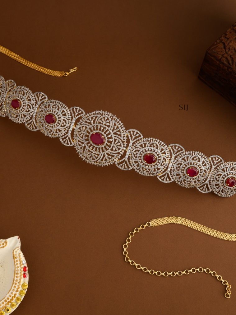 Gold Plated AD Stones Hip Chain