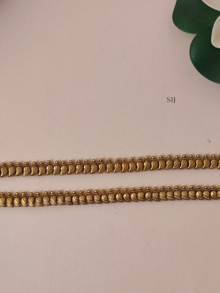Antique Finish Mango Design Anklets