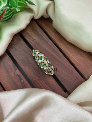 Floral Kundan Saree Pin