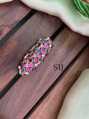 Floral Kundan Saree Pin