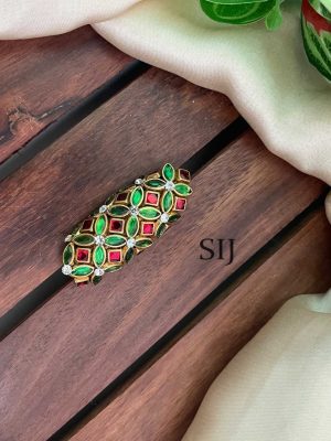 Floral Kundan Saree Pin