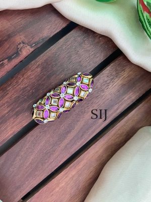 Floral Kundan Saree Pin