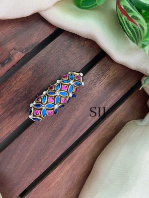 Floral Kundan Saree Pin