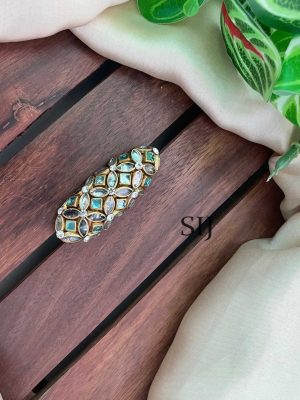 Floral Kundan Saree Pin