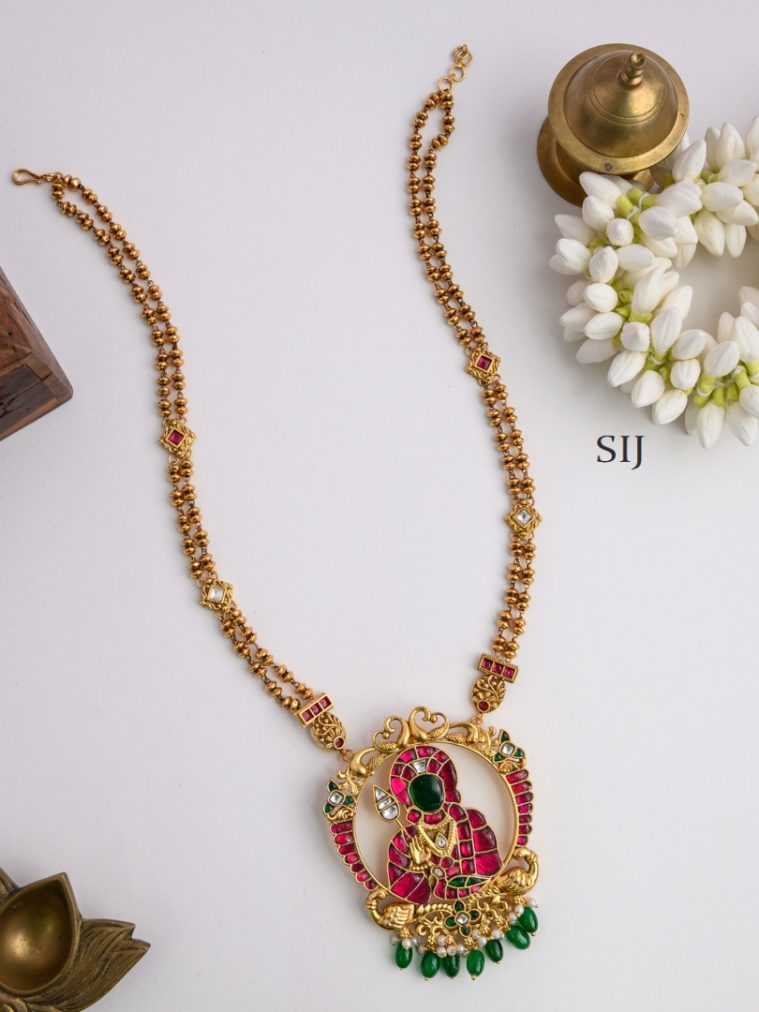 Kundan Jadau Murugan Pendant Chain