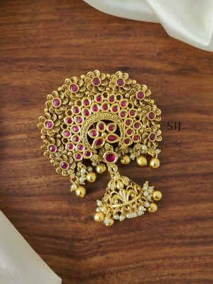 Gold Finish Ruby Jadai Billai