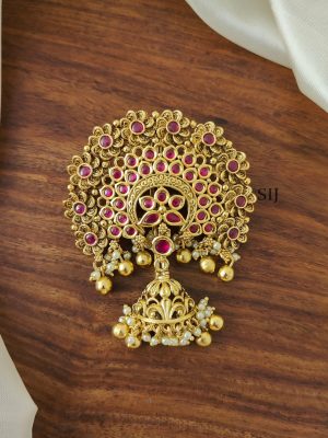 Gold Finish Ruby Jadai Billai