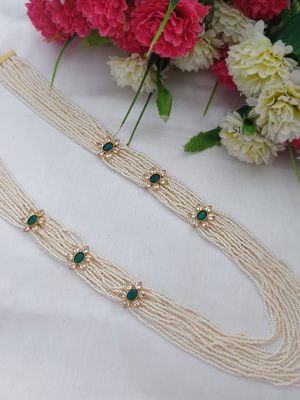 Multi Layers Pearl Beaded Long Necklace