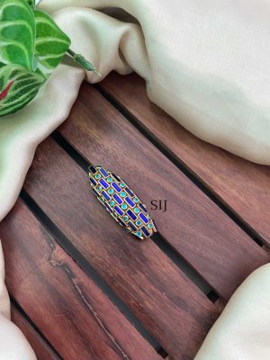 Handmade Rectangle Kundan Saree Pin
