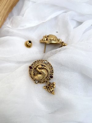 Antique Peacock Screw Earrings
