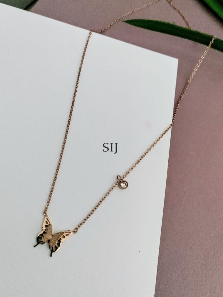 Rose Gold Butterfly Chain