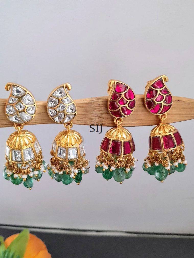 Jadau Kundan Paisley Jhumkas
