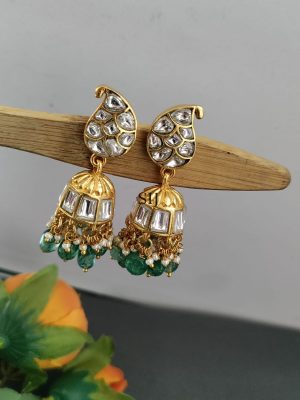 Jadau Kundan Paisley Jhumkas