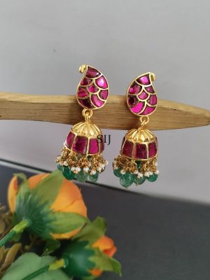 Jadau Kundan Paisley Jhumkas