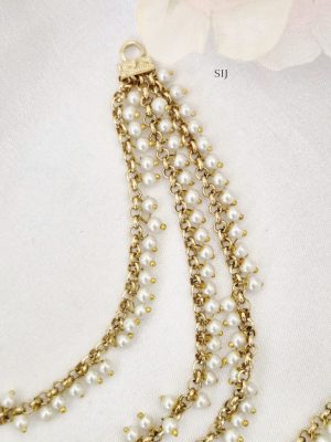 Imitation Three Layers Pearl Ear Chains