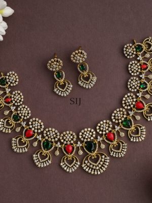AD Stones with Coral Beaded Necklace