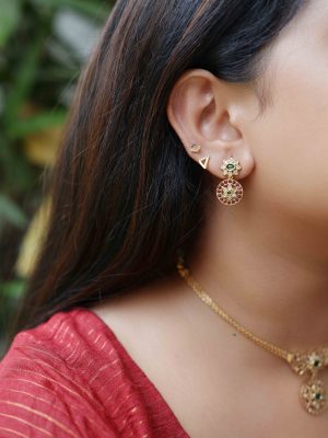 Floral Design Kemp Stones Necklace Set