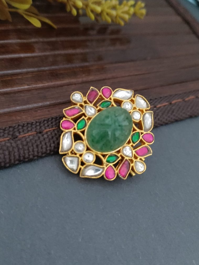 Floral Jadau Kundan Studded Hair Pin