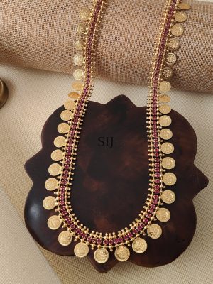 Gold Finish Lakshmi Kasu Haram