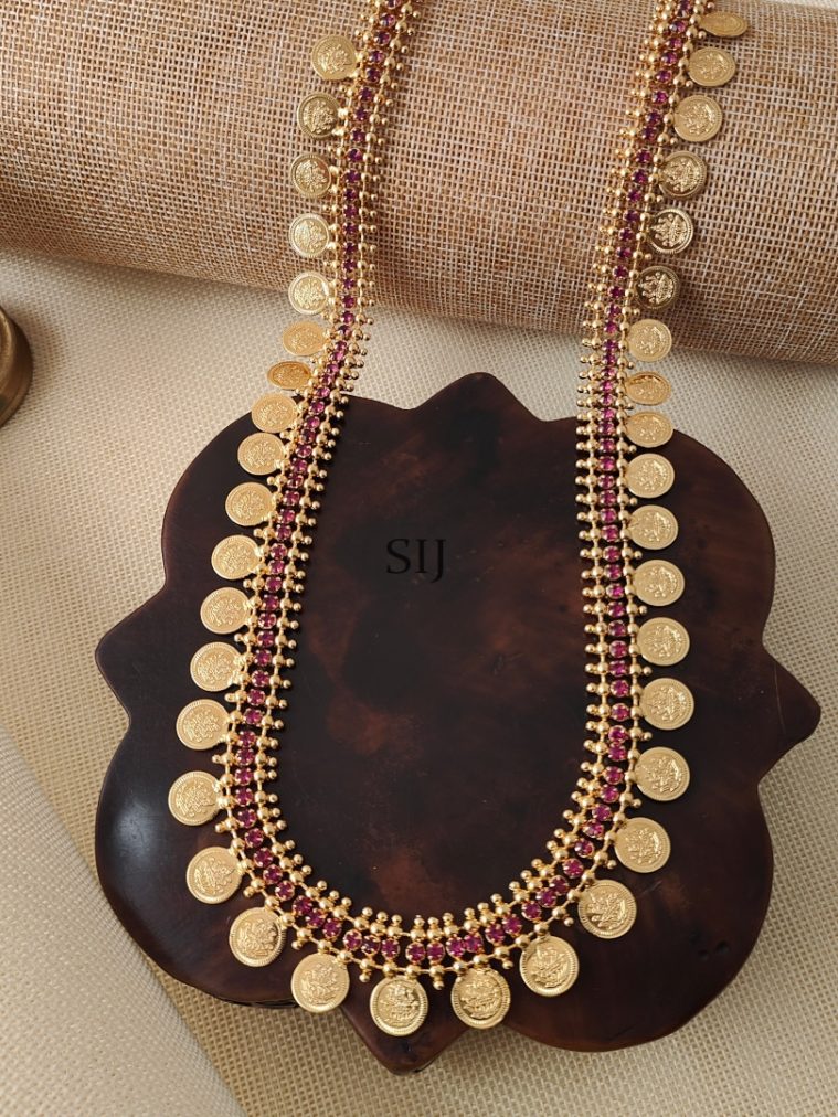 Gold Finish Lakshmi Kasu Haram