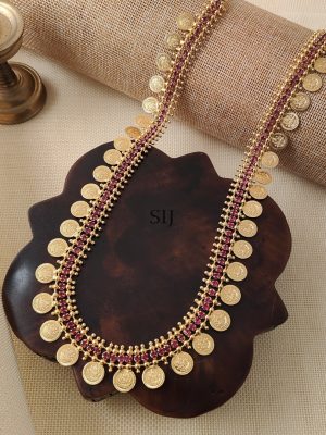 Gold Finish Lakshmi Kasu Haram