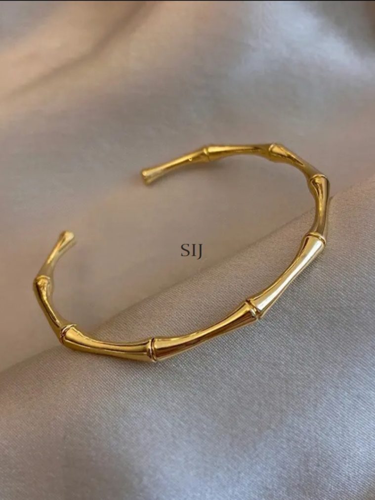 Gold Tone Bamboo Bracelet