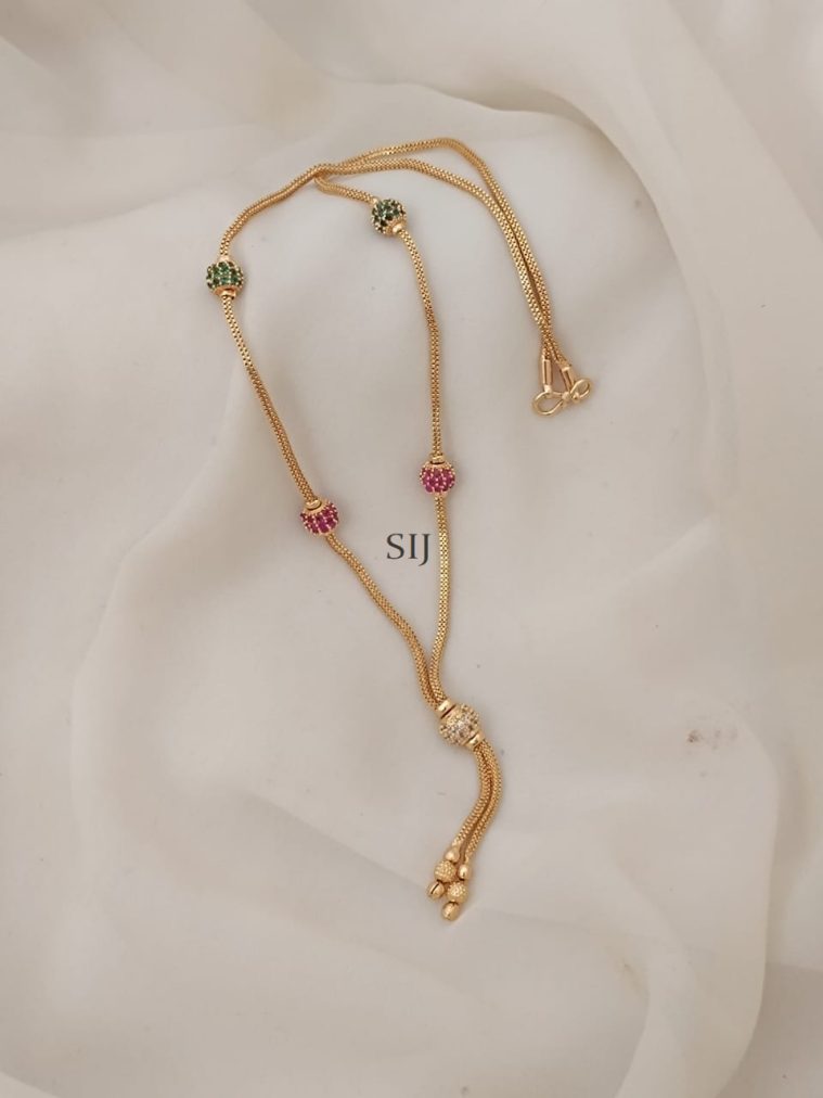 Gold Toned AD Stones Chain