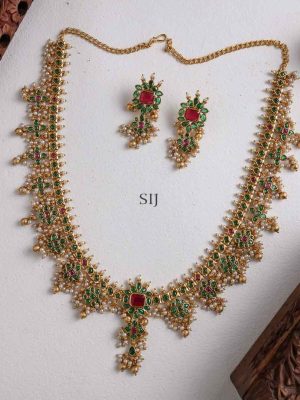 Guttapusalu Green with Ruby Haram