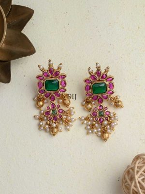 Guttapusalu Ruby with Green Necklace