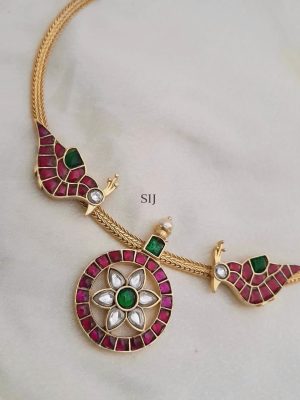 Jadau Kundan Choker with Bird Motif