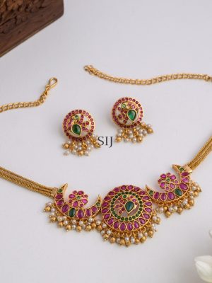 Kemp Stones Peacock Design Necklace