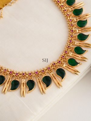 Kerala Style Mango Design Palakka Necklace