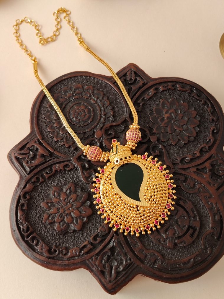 Mango Design Palakka Necklace