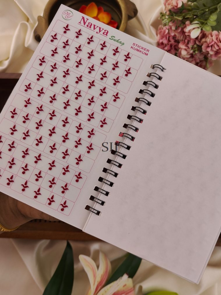 Maroon Plain Kalyanam Bindi Book