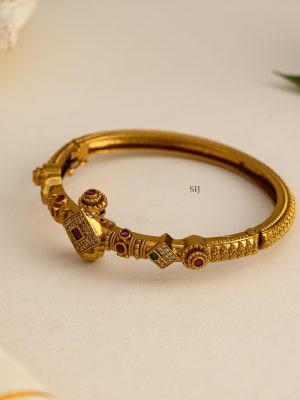 Matte Finish Kemp &AD Stones Openable Bracelet Bangle