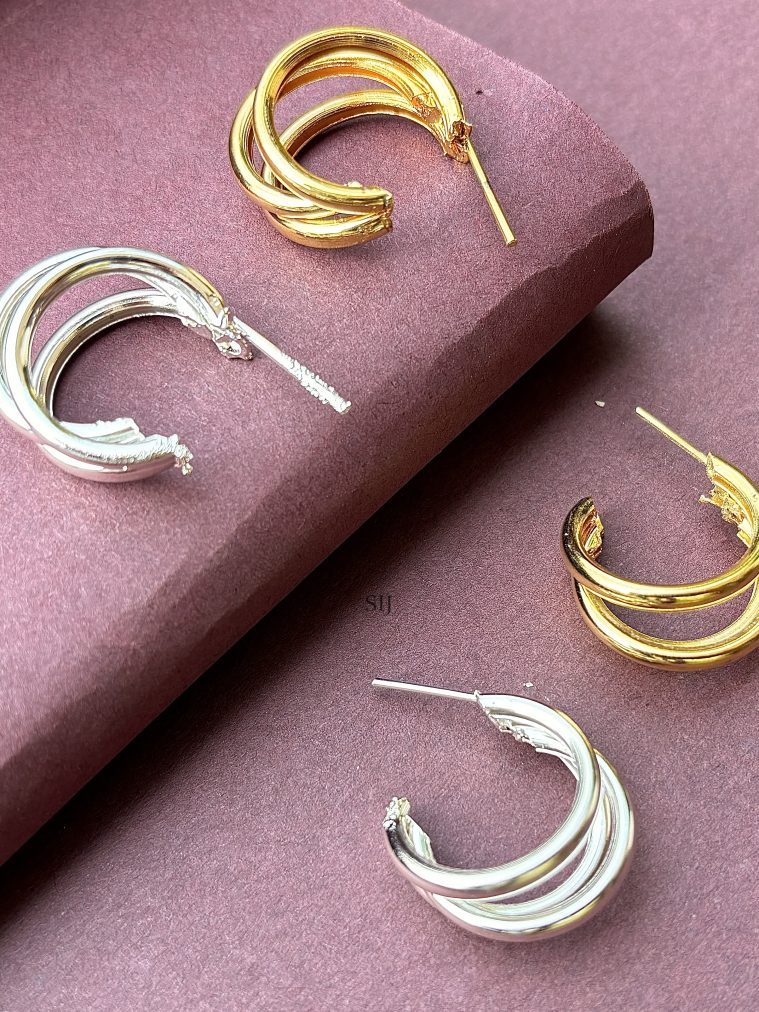 Pack of 2 Triple Hoop Earrings