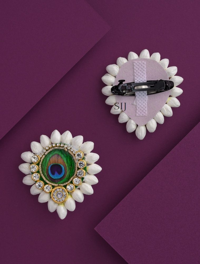 Peacock Mullai Jasmine Bud Small Clip