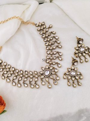 Polki Kundan Necklace Set
