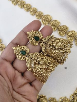 Temple Design Krishnas Motif Long Haram Set