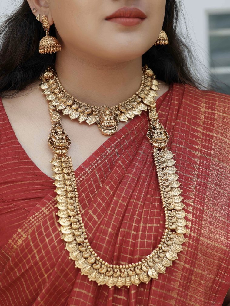 Temple Lakshmi Kasulu Bridal Combo Sets