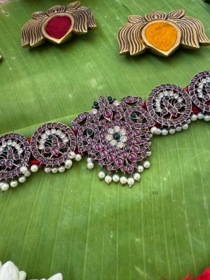 Traditional Black Polish Kemp Stones Peacock Hipbelt